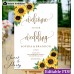 Sunflowers welcome sign template,wedding welcome sign,(143)